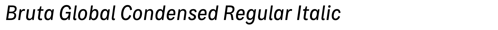 Bruta Global Condensed Regular Italic image